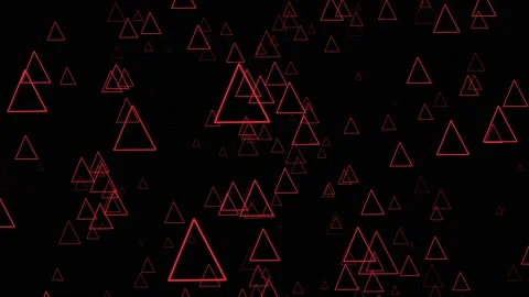 Abstract red neon shapes background 動画素材 163335720