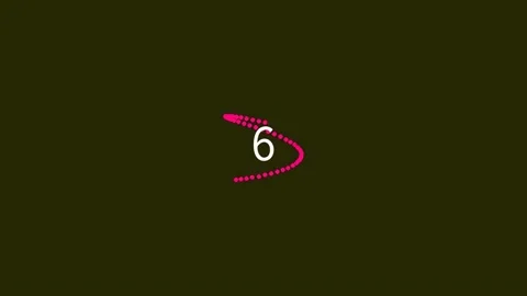 Abstract red numeral nine on solid dark background for graphic design element Stock Footage 342093942