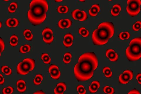 Abstract Red Open Shells Seamless Pattern Illustrazione stock