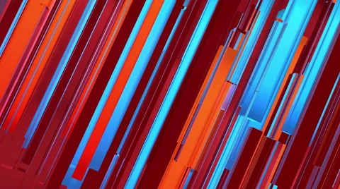 Abstract red, orange and blue lines background Stock Footage 64045977