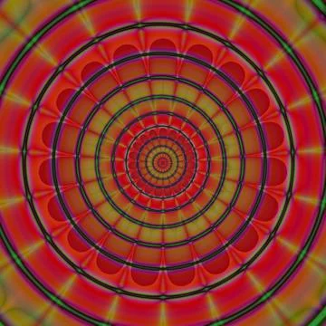 Abstract red orange blue background in big flower shape Stock Illustration