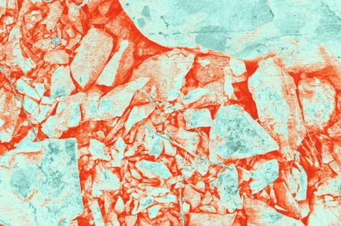 Abstract red, orange, celadon and aquamarine colors background for design Stock Illustration