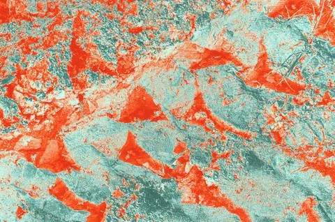 Abstract red, orange, celadon and aquamarine colors background for design Stock Illustration