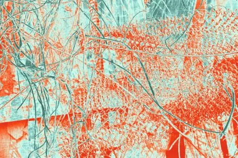 Abstract red, orange, celadon and aquamarine colors background for design Stock Illustration
