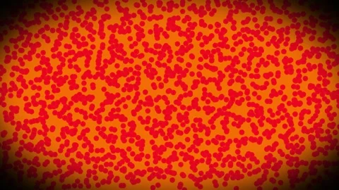 Abstract Red Orange Cellular Structure Expanding with Subtle Movement in Da.. Stock Footage 342514911