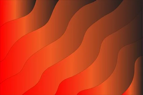 Abstract Red Orange Gradient Wave Background Modern Fluid Design イラスト素材