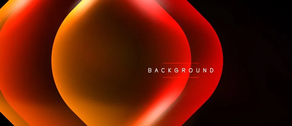 Abstract red, orange layers create dynamic visual effect. Background text add Stock Illustration