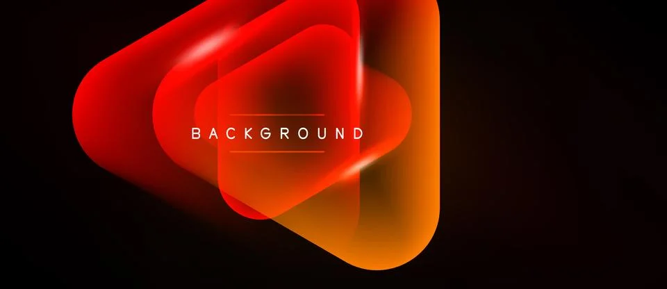 Abstract red, orange layers over black background. Text reads background. M.. Stock Illustration