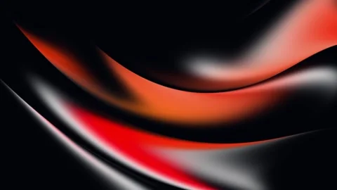 Abstract Red Orange Metallic Waves Loop 4K Stock Footage 341377740