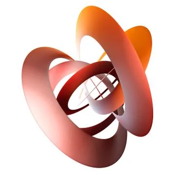 Abstract red orange shape Stock Illustration
