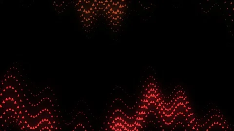 Abstract Red Orange Triangle Sound Wave Pattern on Black Background Stock Footage 334084499