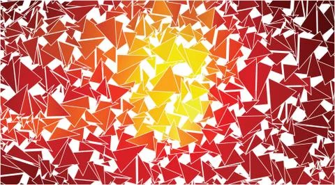 Abstract red orange triangles background Stock Illustration