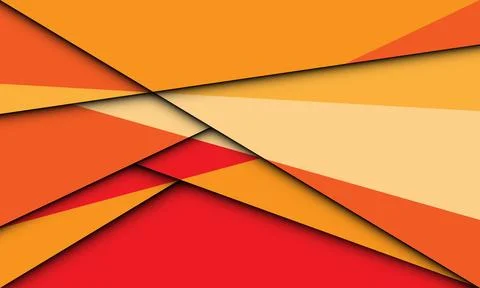 Abstract red orange yellow triangle geometric overlap design modern futuristic Illustrazione stock