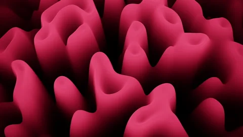 Abstract red organic waves background with smooth flowing shapes and depth Stockbeeldmateriaal 332108393