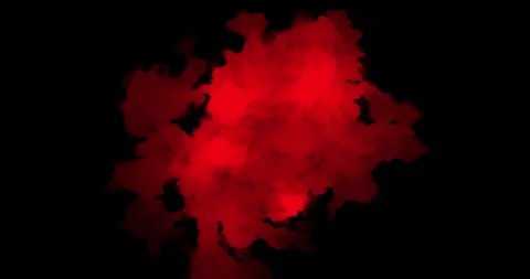 Abstract red paint brush stroke ink splattering like a blood flowing Stock-Footage 277591244