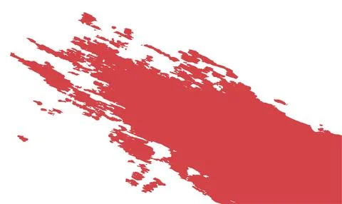 Abstract Red Paint Brush Stroke on White Isolated Horizontal Background Stock Illustration