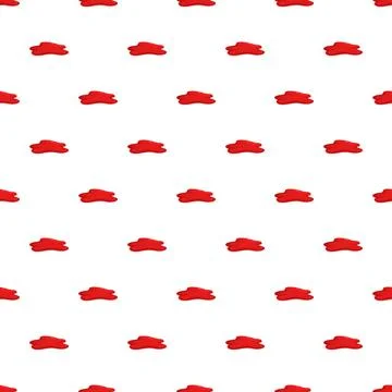 Abstract red paint puddles creating seamless pattern Stock Illustration