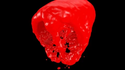 Abstract red paint splash, alpha channel included (FULL HD) Stockbeeldmateriaal 118216780