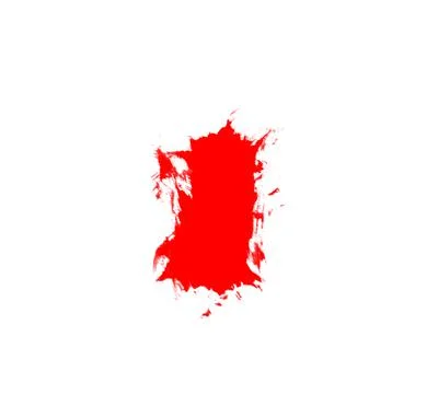 Abstract red paint splash brush for draw isolated on white background Stock Illustration