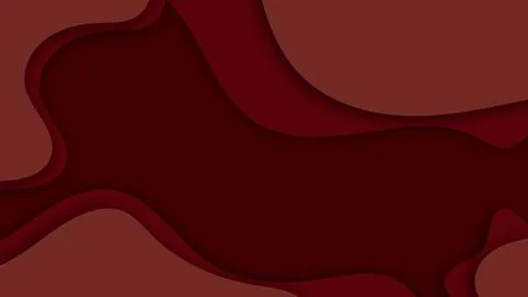 Abstract red papercut overlap like a cave, minimal curve shape background Stock Illustration