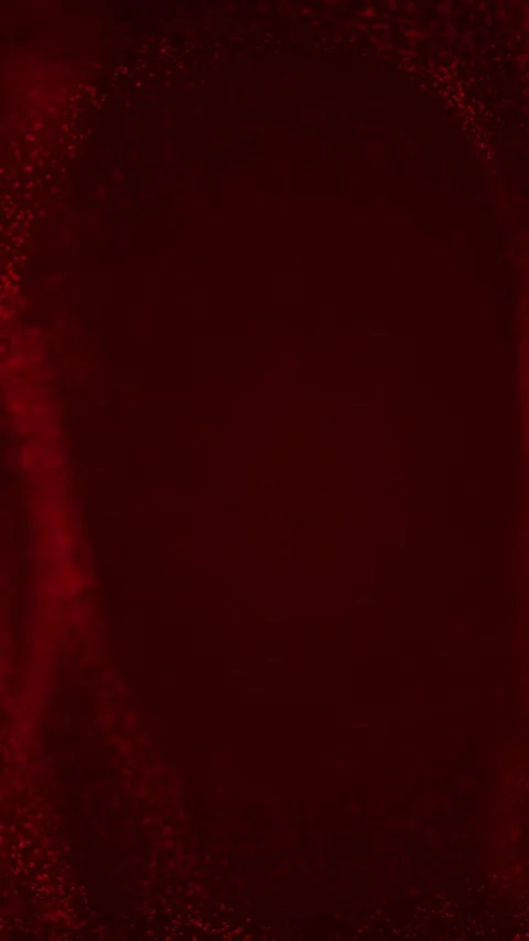 Abstract red particle circle frame on black background, vertical format Stock Footage 340131467