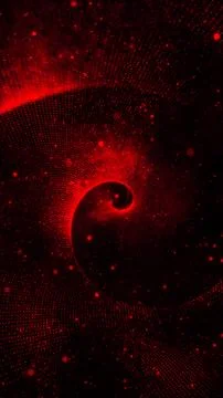 Abstract Red Particle Spiral Vortex Swirl Background Illustrazione stock