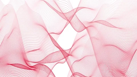 Abstract Red Particle Wave Background Loop 4K Technology Animation Vídeo Stock 334991945