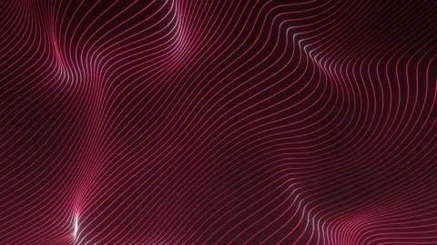 Abstract Red Particle Wave Motion Graphics Background Stock Footage 347604007