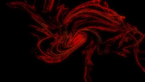 Abstract red particles on black background. 3D rendering Stock Footage 261142265