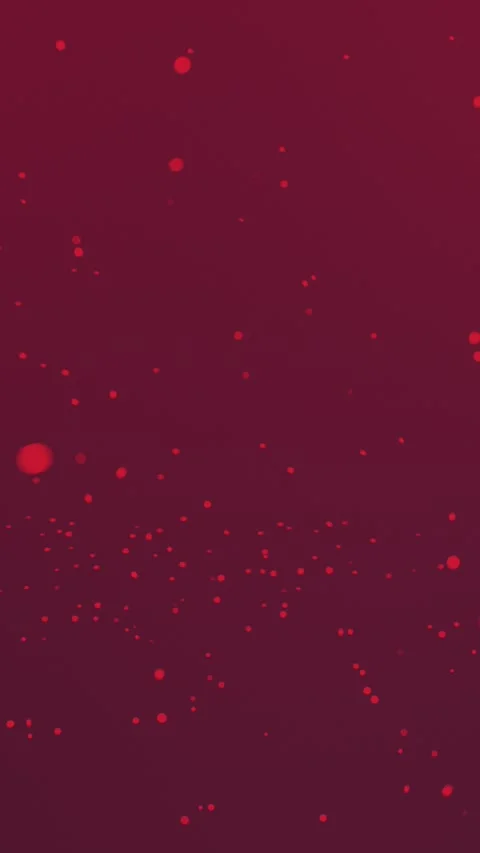Abstract Red Particles Floating in Dark Space, Magical Crimson Bokeh Stock Footage 330174311