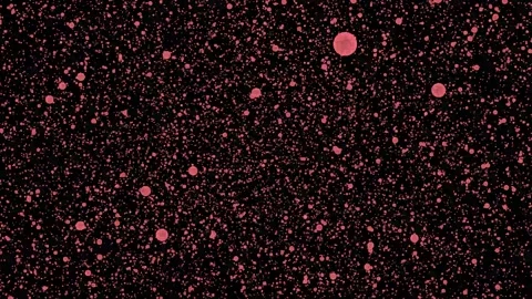 Abstract red particles moving background Video stock 330444730