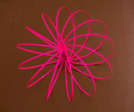 Abstract red pattern made spring wire Stock Photos