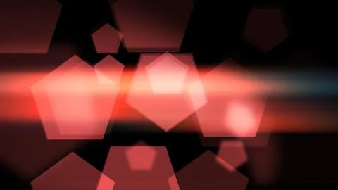 Abstract Red pentagons on the black background. 2d illustration suitable for  Stock Illustration