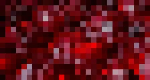 Abstract red pixel background featuring dark crimson blocks and glowing squares 스톡 일러스트