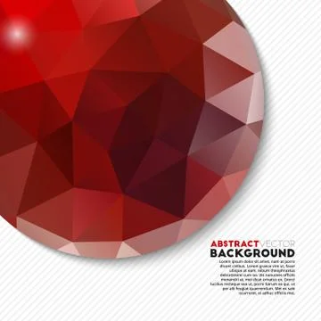 Abstract red polygonal background Stock Illustration