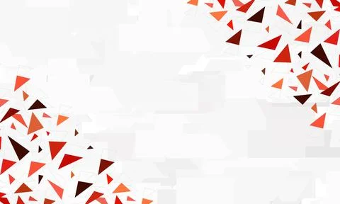 Abstract red polygonal on gray background. Stock Illustration