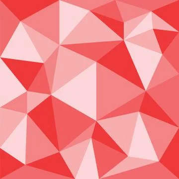Abstract red  with polygonal pattern on the wall Stock Illustration