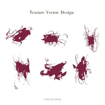 Abstract Red post stamp set, circles. Round banners, boxes, frames, insignias Illustrazione stock