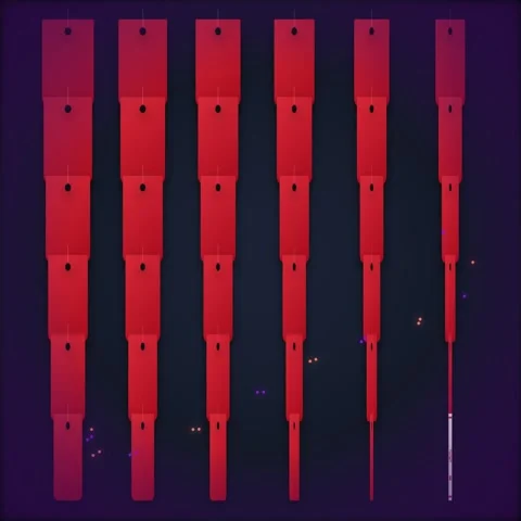 Abstract Red Rectangles Ascending Sequence Growth Progress Concept Stock Footage 348197511