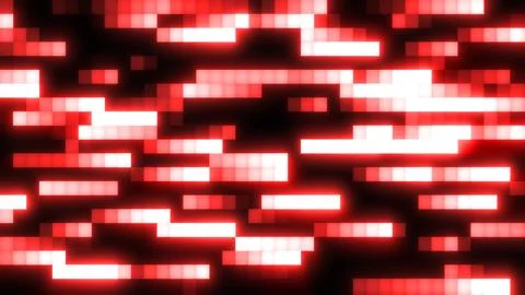 Abstract red retro pixel hipster digital background made of moving energy b.. Stock Illustration