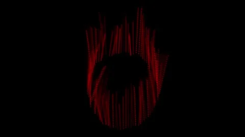 Abstract red ring of fire or audio visualizer loop Vidéo 317549707