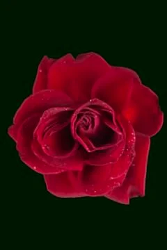 Abstract red rose on green background Foto stock