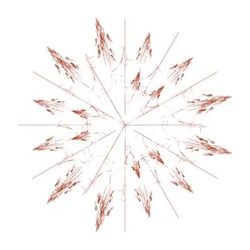 Abstract red round graphical decor Stock Illustration