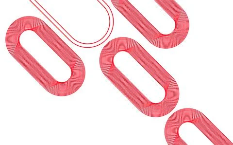 Abstract Red Rounded Line Pattern Minimal Geometric Background For Modern D.. Stock Illustration