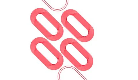 Abstract Red Rounded Line Pattern Minimal Geometric Background For Modern D.. Stockillustratie