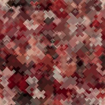 Abstract red rust urban pixel motif geometric brushed texture background Stock Illustration