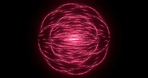 Abstract red sci-fi rotating sphere Stock Footage 137234307