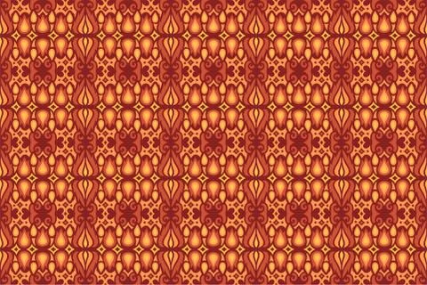 Abstract red seamless pattern with fire flames Stock Illustration