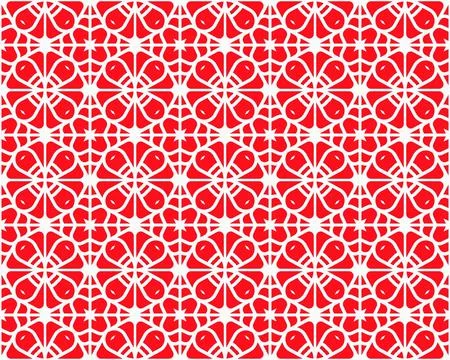 Abstract Red seamless repeat pattern flat style Ornament geometric squares desig Illustrazione stock