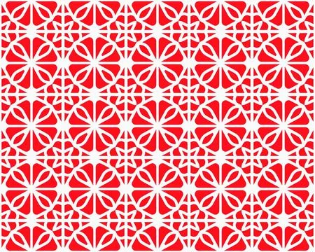 Abstract Red seamless repeat pattern flat style Ornament geometric squares desig Stock Photos